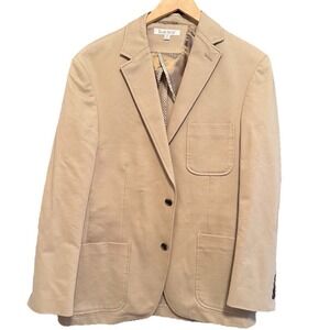 TravelSmith Mens‎ Khaki Tan 100% Cotton 2 Button Blazer Sport Coat Jacket Size M